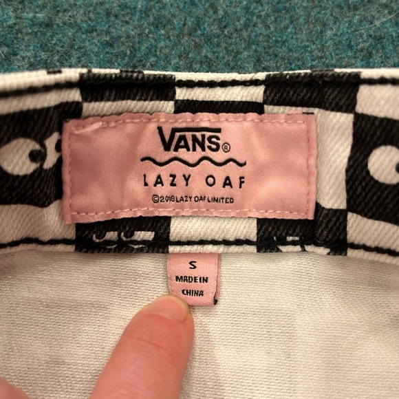 Lazy Oaf x Vans Checkerboard Denim Skirt 👀 - Picture 3 of 5